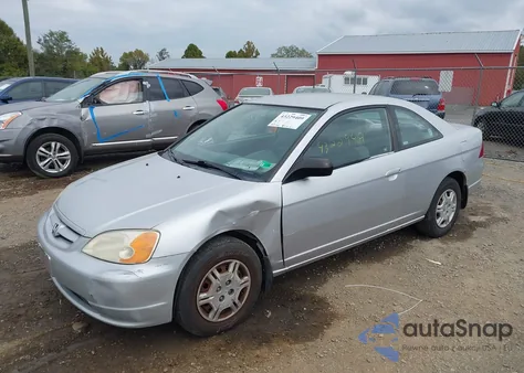 2002 Honda Civic Lx из США, поврежденный, VIN 1HGEM22592L082490